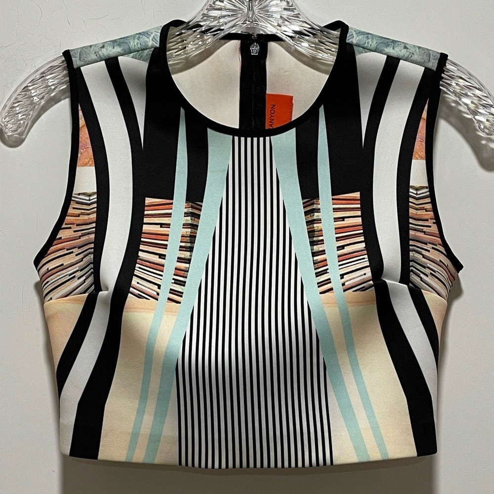Clover Canyon Multicolor Striped Crop Top